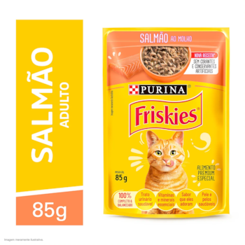 Ração Úmida Friskies Sachê Salmão ao Molho Ração Úmida Friskies Sachê Salmão ao Molho