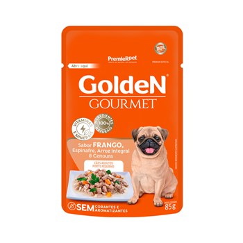 Ração Úmida Golden Gourmet para Cães Adultos de Porte Pequeno Sabor Frango 85g