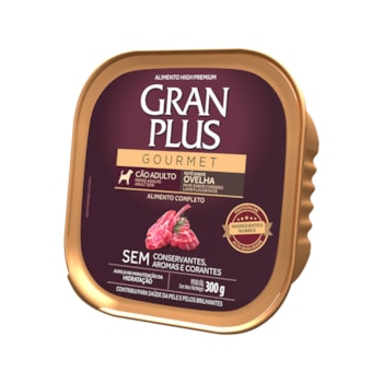 Ração Úmida GranPlus Gourmet Patê para Cães Adultos sabor Ovelha 300g