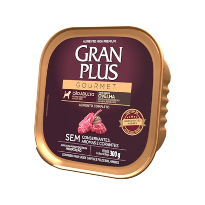 Ração Úmida GranPlus Gourmet Patê para Cães Adultos sabor Ovelha 300g