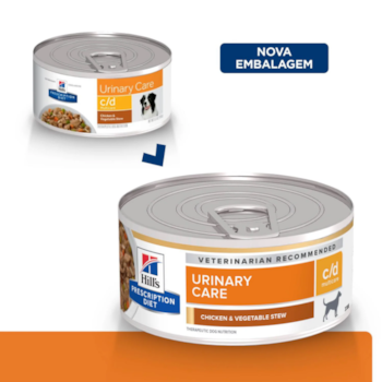 Ração Úmida Hill's Lata C/D Multicare Cuidado Urinário para Cães Adultos com Doenças Urinárias 156g Ração Úmida Hill's Lata C/D Multicare Cuidado Urinário para Cães Adultos com Doenças Urinárias 156g