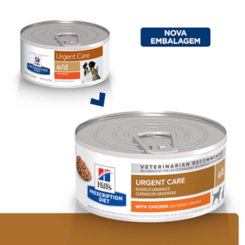 Ração Úmida Hill's Prescription Diet a/d para Cães e Gatos em Condições Críticas Convalescentes ou em Recuperação 156g Ração Úmida Hill's Prescription Diet a/d para Cães e Gatos em Condições Críticas Convalescentes ou em Recuperação 156g