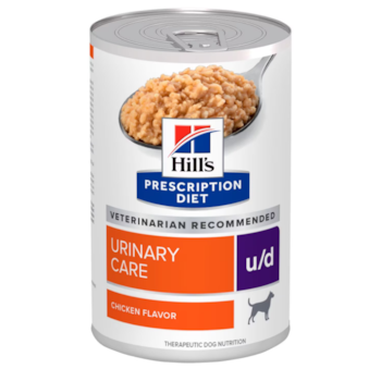 Ração Úmida Hill's Prescription Diet Lata u/d Cuidado Urinário para Cães Adultos 370g