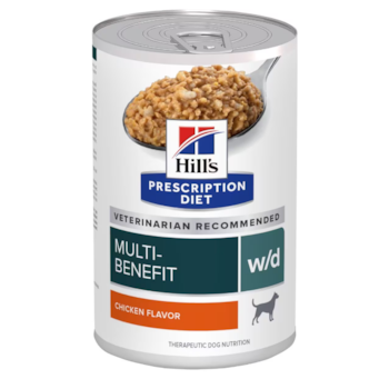 Ração Úmida Hill's Prescription Diet Lata W/D Controle do Peso e Glicêmico para Cães Adultos Diabéticos 370g