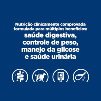 Ração Úmida Hill's Prescription Diet Lata W/D Controle do Peso e Glicêmico para Cães Adultos Diabéticos 370g