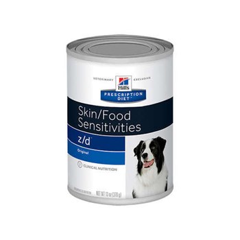 Ração Úmida Hill's Prescription Diet Lata Z/D Alergias Alimentares e da Pele para Cães Adultos com Alergias e Problemas de Pele