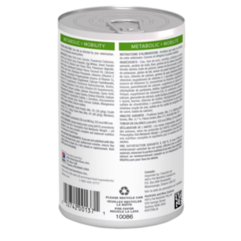 Ração Úmida Hill's Prescription Diet Metabolic + Mobility para Cães 354g Ração Úmida Hill's Prescription Diet Metabolic + Mobility para Cães 354g