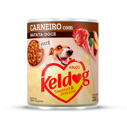 Ração Úmida Keldog Lata Carneiro e Batata Doce 280g