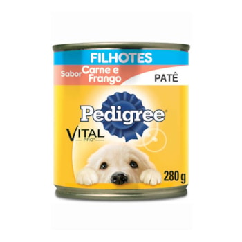 Ração Úmida Pedigree Lata Patê de Carne e Frango para Cães Filhotes