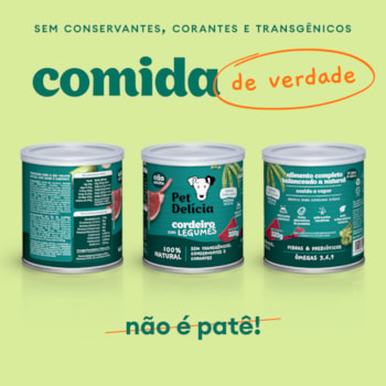 Ração Úmida Pet Delícia Cordeiro com Legumes para Cães Adultos 320g Ração Úmida Pet Delícia Cordeiro com Legumes para Cães Adultos 320g