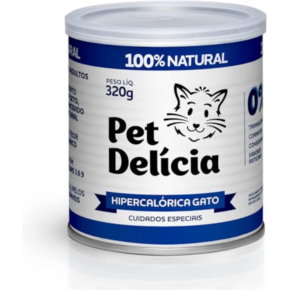 Ração Úmida Pet Delícia Natural Hipercalórica para Gatos 320g