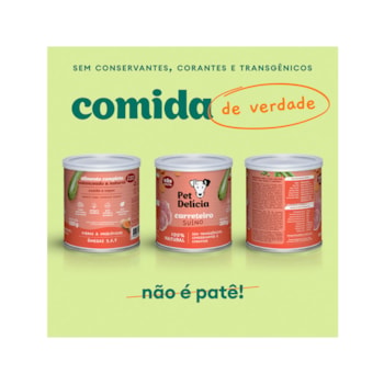 Ração Úmida Pet Delícia Natural para Cães Adultos Sabor Carreteiro Suíno 320g Ração Úmida Pet Delícia Natural para Cães Adultos Sabor Carreteiro Suíno 320g