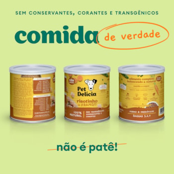 Ração Úmida Pet Delícia Natural para Cães Adultos Sabor Risotinho de Frango Fácil Digestão 320g Ração Úmida Pet Delícia Natural para Cães Adultos Sabor Risotinho de Frango Fácil Digestão 320g
