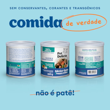 Ração Úmida Pet Delícia Sênior Happy Oldies 7+ para Gatos 320g