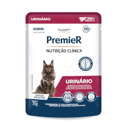 Ração Úmida Premier Nutrição Clínica para Gatos Adultos Urinário 70g