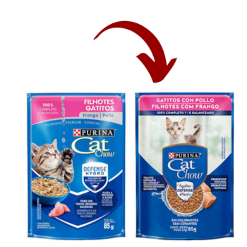 Ração Úmida Purina Cat Chow Filhotes Sachê Frango ao Molho 85g Ração Úmida Purina Cat Chow Filhotes Sachê Frango ao Molho 85g