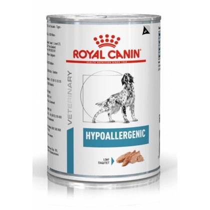 Ração Úmida Royal Canin Lata Veterinary Diet Hypoallergenic para Cães Adultos com Alergias