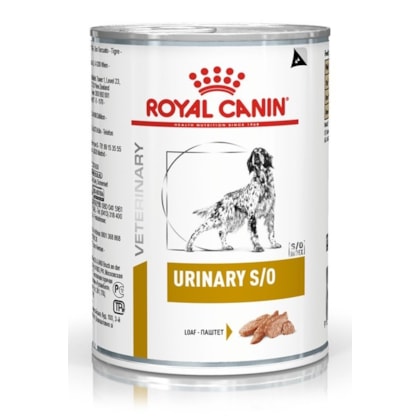 Ração Úmida Royal Canin Lata Veterinary Diet Urinary S/O para Cães com Cálculos Urinários