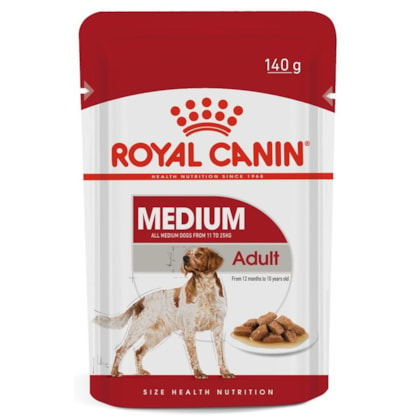 Ração Úmida Royal Canin Sachê Medium Adult Cães Adultos de Porte Médio