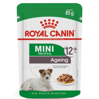 Ração Úmida Royal Canin Sachê Mini Ageing 12+ para Cães Idosos de Porte Pequeno com 12 Anos ou mais