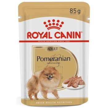 Ração Úmida Royal Canin Sachê Pomeranian para Cães Adultos da Raça Lulu da Pomerânia