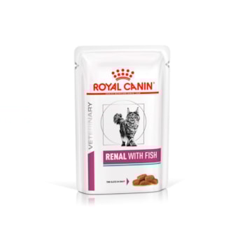 Ração Úmida Royal Canin Sachê Veterinary Diet Renal com Peixe para Gatos - 85 g