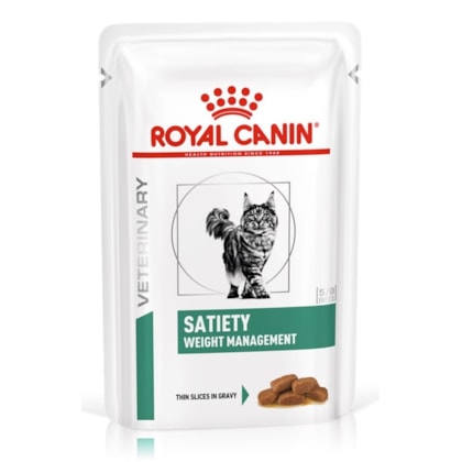 Ração Úmida Royal Canin Sachê Veterinary Diet Satiety para Gatos Com Excesso de Peso