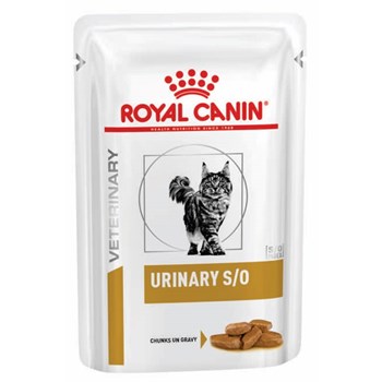 Ração Úmida Royal Canin Sachê Veterinary Diet Urinary S/O para Gatos com Cálculos Urinários