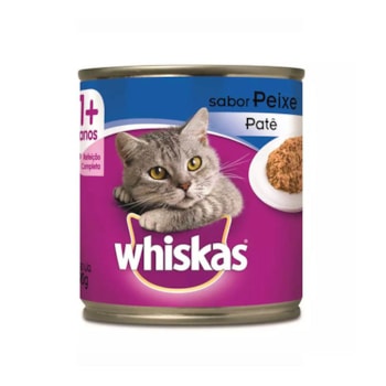 Ração Úmida Whiskas Lata Patê para Gatos Sabor Peixe 290g