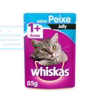 Ração Úmida Whiskas Peixe Sachê Jelly Adulto para Gatos Ração Úmida Whiskas Peixe Sachê Jelly Adulto para Gatos
