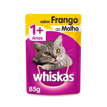 Ração Úmida Whiskas Sachê Frango para Gatos Adultos