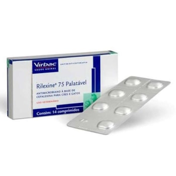 Rilexine Antibiótico Palatável 75mg para Cães e Gatos Rilexine Antibiótico Palatável 75mg para Cães e Gatos