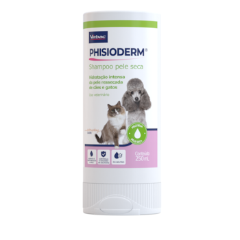 Shampoo Virbac Phisioderm Pele Seca para Cães e Gatos 250mL Shampoo Virbac Phisioderm Pele Seca para Cães e Gatos 250mL