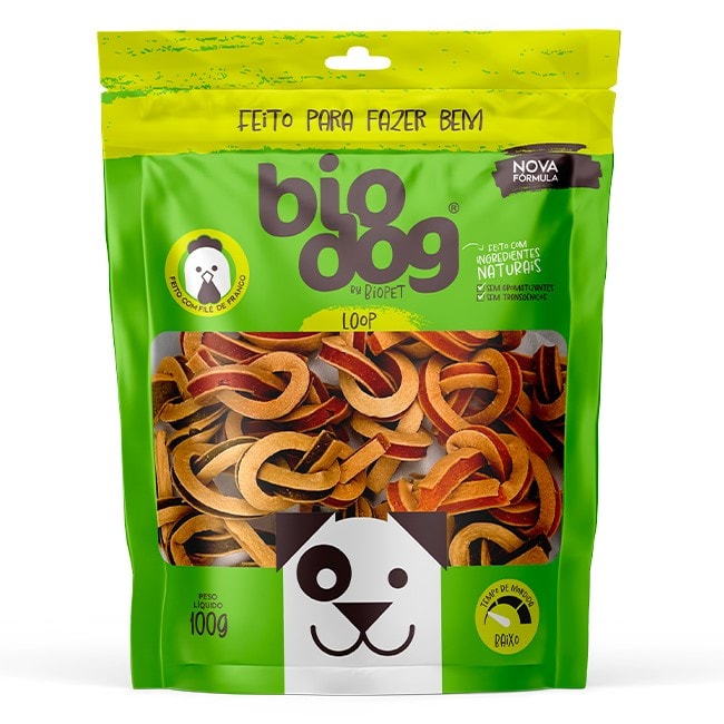Snack Bio Dog Gourmet Love Bits para Cães Adultos e Filhotes