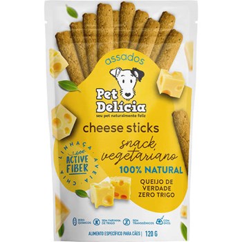 Snack Pet Delícia Natural Sabor Cheese Sticks 120g