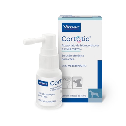 Solução Otológica Virbac Cortotic para Cães 16 ml