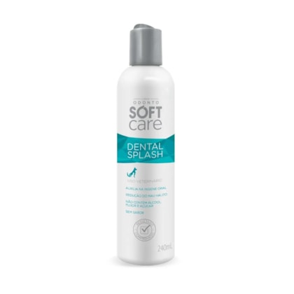 Solução para Mau Hálito Soft Care Dental Splash para Cães e Gatos 240ml