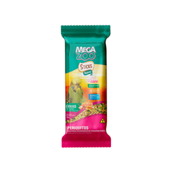 Sticks Natural Megazoo Ervas Mel e Ovos para Periquitos 120g