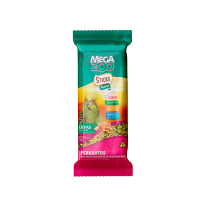 Sticks Natural Megazoo Ervas Mel e Ovos para Periquitos 120g