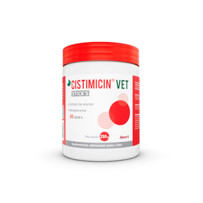 Suplemento Alimentar Avert Cistimicin Vet Sticks para Cães com 30 Sticks