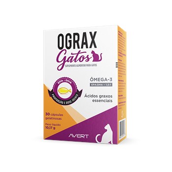 Suplemento Alimentar Avert Ograx Gatos com 30 cápsulas