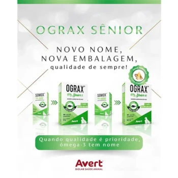 Suplemento Alimentar Avert Ograx Sênior 10 para Cães e Gatos - 30 Cápsulas