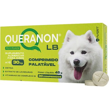 Suplemento Alimentar Avert Queranon para Cães até 30 Kg com 30 Comprimidos