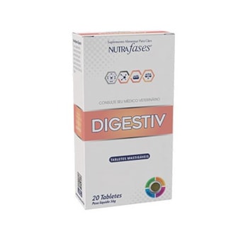 Suplemento Alimentar Nutrafases Digestiv para Cães com 20 Tabletes