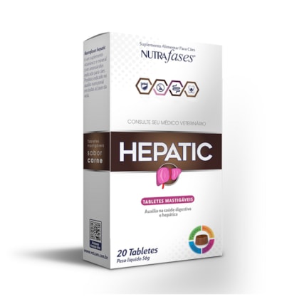 Suplemento Alimentar Nutrafases Hepatic para Cães