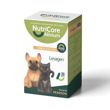 Suplemento Alimentar NutriCore Alivium Mini para Cães e Gatos - 30 capsulas