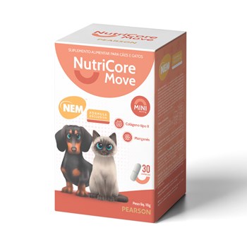 Suplemento Alimentar NutriCore Move Mini para Cães e Gatos - 30 capsulas