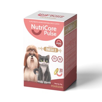 Suplemento Alimentar NutriCore Pulse Mini para Cães e Gatos - 30 capsulas