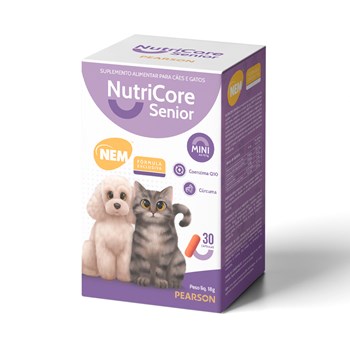 Suplemento Alimentar NutriCore Senior Mini para Cães e Gatos - 30 capsulas