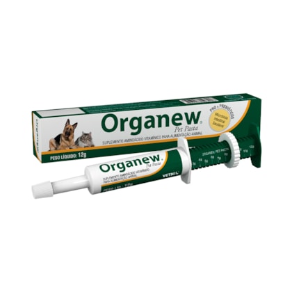 Suplemento Organew Pet Pasta Vetnil para Cães e Gatos 12g